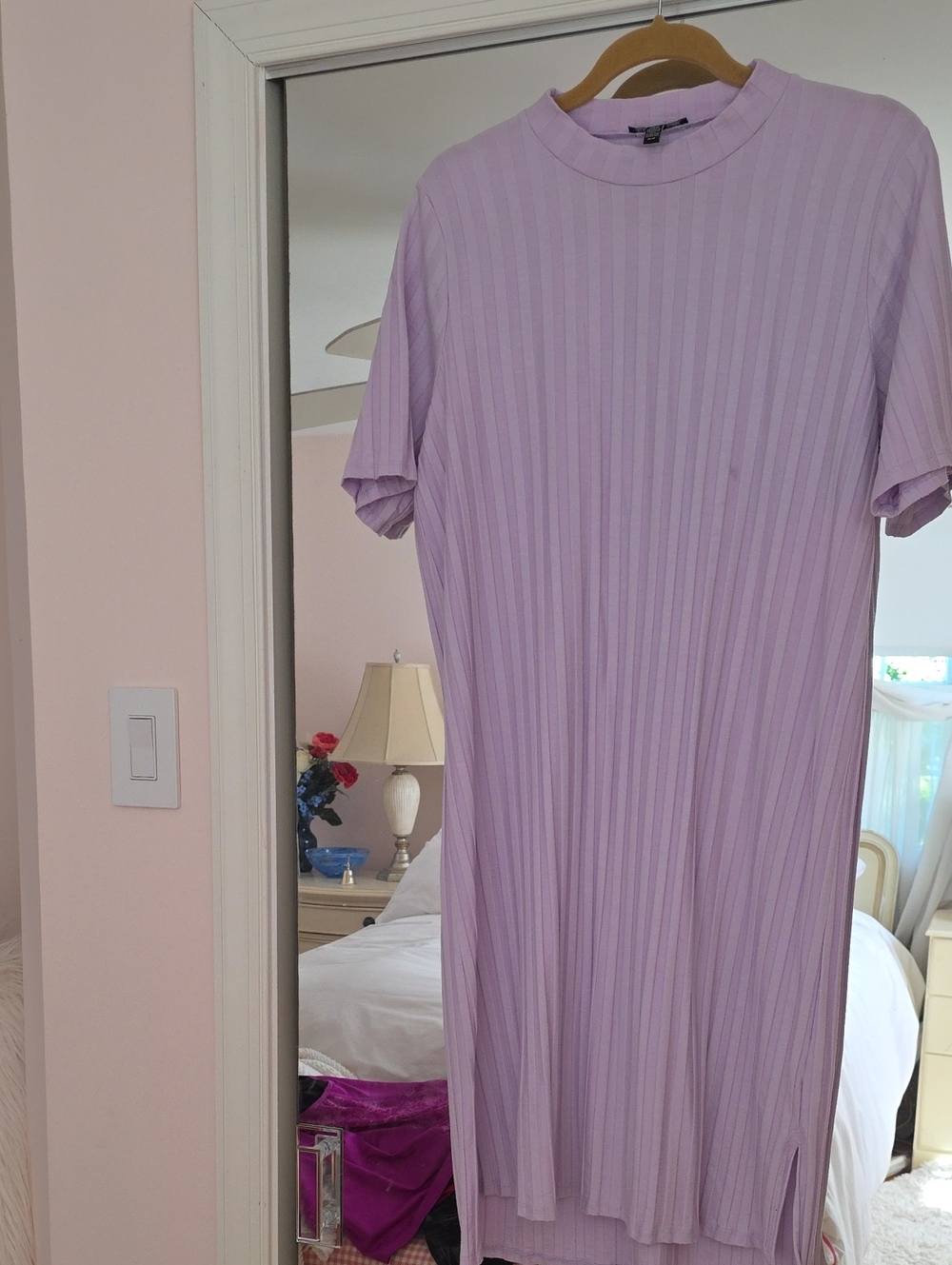 Eileen FISHER Short Sleeve Shift Dress, Purple/lilac. EUC
